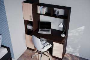 Компьютерный стол 2 венге/белфорд - Мебельная фабрика «CASE»