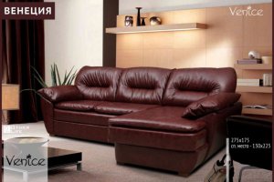 Коричневый диван с оттоманкой Венеция - Мебельная фабрика «Other Life»