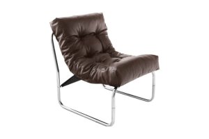 Кожаное кресло на металлическом каркасе - Мебельная фабрика «Геометрия ЛОФТ»