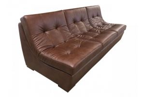 Кожаный диван коричневый - Мебельная фабрика «Wood&Wool»
