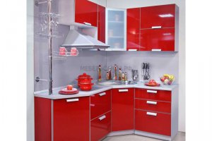 Красная угловая кухня Анна - Мебельная фабрика «Альтернатива»
