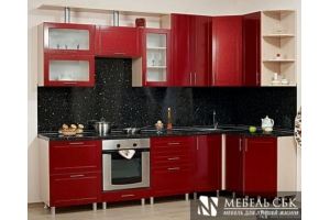 Красная угловая кухня К15 - Мебельная фабрика «Мебель СБК»