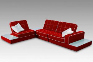 Красный диван ДМ008 - Мебельная фабрика «Эльнинио»