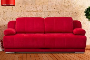 Красный прямой диван Матео 2 - Мебельная фабрика «Divanger»