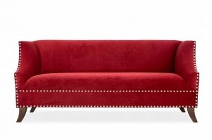 Красный прямой диван Оберхауз - Мебельная фабрика «HoReCa»