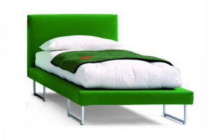 Кровать зеленая 01 - Мебельная фабрика «Эльнинио»