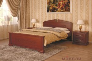 Кровать Афина с высоким сплошным изголовьем - Мебельная фабрика «МЭБЕЛИ»