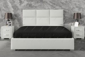 Кровать белая Амстердам - Мебельная фабрика «Sonmart»