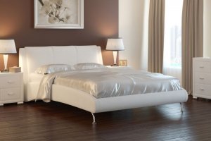 Кровать белая экокожа Nuvola-2 - Мебельная фабрика «Райтон»