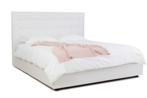 Кровать белая Крис - Мебельная фабрика «Джениуспарк»