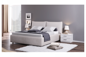 Кровать Браво с пухлыми подушками на спинке - Мебельная фабрика «Фан-диван»