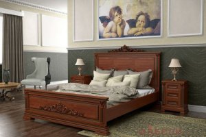 Кровать Брайтон с резьбой - Мебельная фабрика «МЭБЕЛИ»
