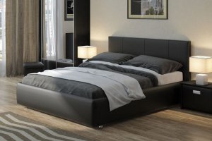 Кровать черная Veda 3 - Мебельная фабрика «Орматек»