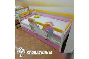 Кровать детская цветная - Мебельная фабрика «Кроваткин18»