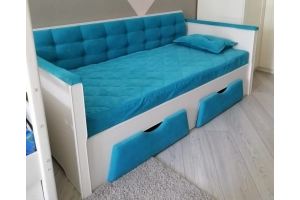 Кровать детская с мягкими элементами - Мебельная фабрика «Авангард»