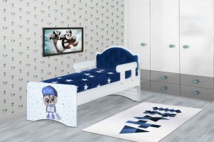 Кровать детская синяя Умка 3 - Мебельная фабрика «ВиТа-мебель»
