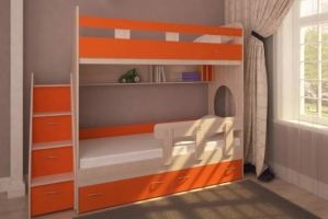 Кровать двухъярусная с ящиками - Мебельная фабрика «Альянс»