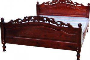 Кровать Горка 200x90 с прорезной резьбой - Мебельная фабрика «Мебель Мастер»