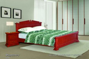 Кровать из массива дерева Фараон 1 - Мебельная фабрика «Дубрава»