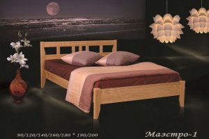 Кровать  из массива дерева Маэстро 1 - Мебельная фабрика «Дубрава»