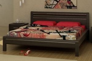 Кровать из массива Окаэри 1 - Мебельная фабрика «МЭБЕЛИ»