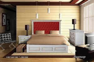 Кровать из натурального дерева Лианор - Мебельная фабрика «Дубрава»