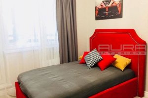 Кровать красная Аура 75 - Мебельная фабрика «AURA Interiors»