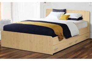 Кровать ЛДСП двойная с ящиками 5 - Мебельная фабрика «Матрица»