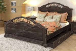 Кровать массив Laura 130 - Мебельная фабрика «Фабрика натуральной мебели»
