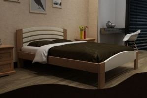 Кровать массив Нега 4 - Мебельная фабрика «IRIS»