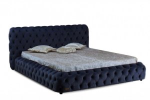 Кровать мягкая с утяжками Микеланджело - Мебельная фабрика «LORUSSO»