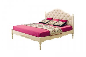 Кровать полуторная с мягким изголовьем - Мебельная фабрика «Артим»