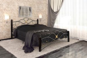 Кровать с деревянными ножками Garda-3 - Мебельная фабрика «Iron Bed»