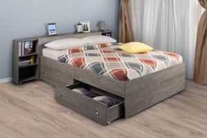 Кровать с двумя ящиками, выдвижными тумбами Мокко - Мебельная фабрика «МФ-КУПЕ»