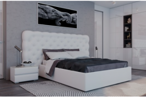 Кровать с каретной стяжкой - Мебельная фабрика «MGS MEBEL»