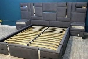 Кровать с металлической вставкой - Мебельная фабрика «Mebelstulia»