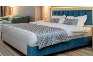 Кровать с мягким изголовьем Комфорт плюс - Мебельная фабрика «Амкор»