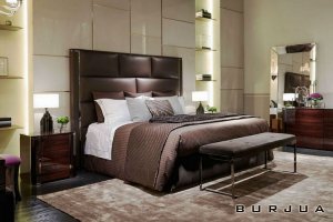 Кровать с увеличенным изголовьем Montgomery - Мебельная фабрика «BURJUA»