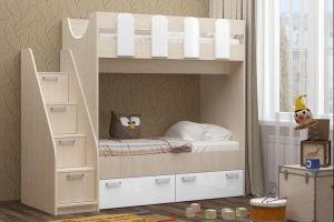 Кровать спальная детская двухъярусная - Мебельная фабрика «Альянс»