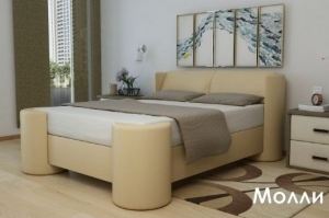Кровать спальная экокожа Молли - Мебельная фабрика «IRIS»