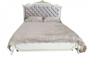 Кровать спальная с каретной стяжкой - Мебельная фабрика «Шанс»