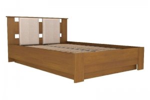 Кровать спальная с мягким элементом - Мебельная фабрика «Визит»