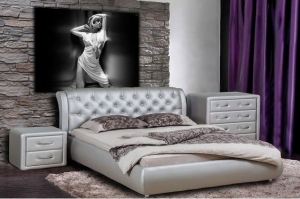 Кровать в каретной стяжке Виктория - Мебельная фабрика «Art Flex»
