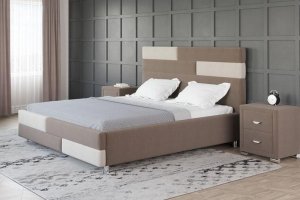Кровать в мягкой обивке Джерси - Мебельная фабрика «Crown Mebel»