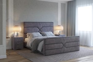 Кровать в мягкой обивке Quattro - Мебельная фабрика «Sonberry»