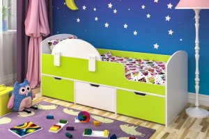 Кровать желтая детская 1 - Мебельная фабрика «Вертикаль»