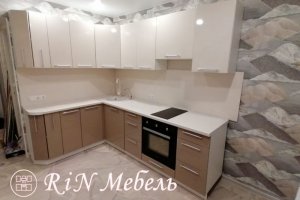 Кухня бежевая МДФ - Мебельная фабрика «RiN Мебель»
