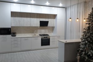 Кухня прямая с островом - Мебельная фабрика «С-Корпус»