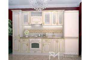 Кухня белая ПВХ ПАТИНА ЗОЛОТО - Мебельная фабрика «Фабрика кухни РМ»