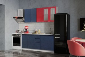 Кухня двуцветная прямая - Мебельная фабрика «Ricco»